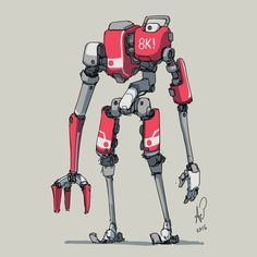 20 2016 tester of skills… Of standing… 😮 But seriously folks, what the hell is with all these new people showing up and following?! Thanks so much for supporting my work! Thankyou thankyou thankyou thankyou!  #mech #mecha #robot #sketch #quicksketch... Robot Sketch, Mecha Robot, Cool Robots, Arte Robot, What The Hell, Robot Design, Robot Art, Robots Concept, Robot Concept Art