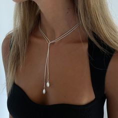 Sterling Silver Lariat Drop Pearl Necklace, Dainty Silver Y Necklace, Lariat Silver Teardrop Necklace, Silver Chain Pearl Lariat Necklace. - Etsy Luxury White Sterling Silver Lariat Necklace, Wrap Around Necklace, Minimal Silver Jewelry, Drop Pearl Necklace, Silver Y Necklace, Chunky Choker Necklace, Layered Coin Necklace, Necklaces Pearl, Storage Center