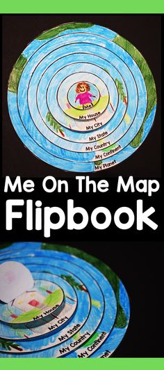 a paper plate with the words me on the map flipbook