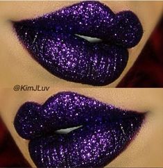 lip art Lip Art Makeup, Drag Make-up, Purple Lipstick, Lip Scrubs, Lipstick Art, Makeup Tricks, Lip Designs, Perfect Lips, Glitter Lips