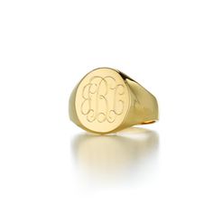 This classic signet ring is beautiful worn on any finger. Face measures approximately 14mm height and 9mm width. Instructions: Monograms should be written in the following order: First Initials, Last Initial, Middle Initial (ex: Jane Olivia Smith should be written as JSO). Custom ring sizes are only available in the 10K and 14K versions. 18K Gold is available upon custom request. Due to its personalized nature, please allow 2-3 weeks for this item to ship. For guaranteed arrival within 5-7 busin Pendulum Earrings, Oval Signet Ring, Pinky Signet Ring, Mommy Jewelry, Ring Man, Mom Ring, Baguette Diamond Rings, Monogram Ring, Gold Signet Ring