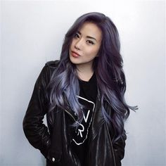 Asian Hair Highlights Straight, Brown Grey Hair, Asian Hair Dye, Asian Hair Highlights, Rose Highlights, Lilac Highlights, Dark Purple Hair Color, Grey Ombre Hair, Hair Color Asian