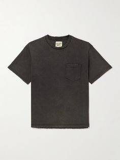 Gallery Dept.'s T-shirt is made from soft cotton-jersey and pre-washed to give it an authentic, vintage feel. It's cut for a slouchy fit and designed to fall just on the belt line. Gallery Dept, Plain Tshirt, T Shirt For Men, Mr Porter, Black Shorts, Black Cotton, Fashion News, Porter, Fitness Models