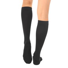 Sometimes basic black is best! Our best selling compression socks are now available in basic black! With 15-20 mmHg of graduated compression, these socks are perfect for your leg comfort and health. What are compression socks and what are the benefits?Compression socks are helpful for so many things including: reducing swelling boosting circulation alleviating achiness & heaviness helping to manage orthostatic hypotension or low blood pressure when you stand up after a period of sitting down can Black Mid-calf Socks, Supportive Compression Knee-high Socks, Black Compression Breathable Knee-high Socks, Black Compression Knee-high Hosiery, Black Stretch Breathable Knee-high Socks, Comfortable Stretch Black Knee-high Socks, Comfortable Breathable Black Knee-high Socks, Black Compression Socks, Low Blood Pressure