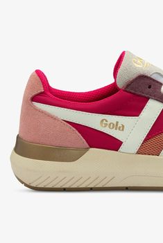 Gola Women's Raven Orange Spice/Raspberry/Coral Pink Atheltic Lace Up Nursing Shoes, Athletic Nursing Shoes Nurse Shoes Sneakers, Shoes For Nurses, Gola Sneakers, Orange Spice, Nursing Shoes, Coral Pink, Shoes Athletic, Nursing, Raspberry