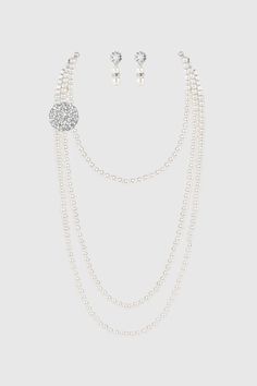 Delicate Multilayer Pearl Necklace Set | Pearl White | 1 1920 Accessories, Roaring 20s Jewelry, 20s Jewelry, 1920s Accessories, Roaring 1920s, 1920s Headpiece, 1920s Jewelry, Bridal Pearl Necklace, Pearl Necklace Vintage