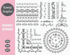 the doodle border is an easy to use design tool for embroidery and paper crafts