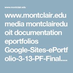 the words, wwww montclair edu media montclaireed out documentation eportions google - sites - site - port