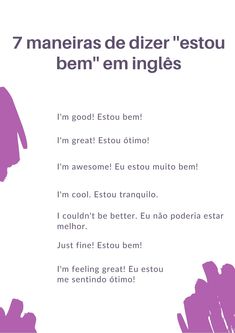 an image of a woman in purple with the words 7 maneias de dizer esto