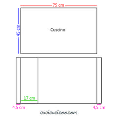 the size and width of a bed frame with measurements for each side, including the headboard