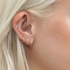 14k Gold Plain Huggies, Solid Gold Mini Hoops, Gold Huggies, Small Plain Gold Huggie Earrings, Perfect Holiday Gift, Sold in Pairs, Brianna - Etsy Huggie Gold Hoop Earrings, Small Gold Hoops Earrings, Gold Hoop Stack, Earing Aesthetic, Mini Gold Hoops, Many Earrings, Huggy Earrings, Earring Stacks, Gold Hoops Earrings