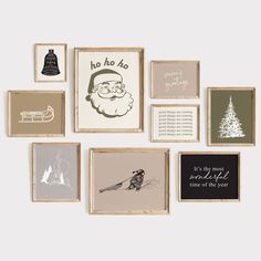 framed christmas cards in various styles and sizes