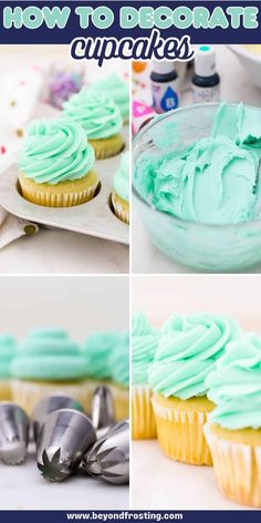 how to decorate cupcakes with green frosting