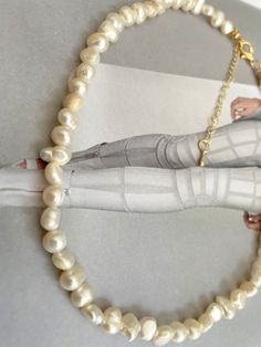 • natural irregulars pearls • necklace • perimeter 35 cm + 7 cm Natural Pearl Necklace, Pearls Necklace, Natural Pearls, Pearl Necklace, Bracelet