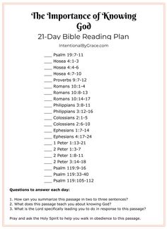 the impronce of following god worksheet for kids and adults with answers