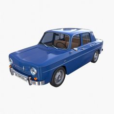 an old blue car is shown on a white background with no image to describe it