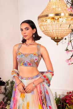 The “Our Vanilla Bloom Lehenga Set” blends timeless elegance with modern sophistication, featuring a beautifully designed lehenga in a soft vanilla hue. Elegant Silk Palazzo Set With Unstitched Blouse, Elegant Unstitched Blouse Palazzo Set For Wedding, Elegant Multicolor Silk Palazzo Set, Elegant Wedding Palazzo Set With Unstitched Blouse, Wedding Palazzo Set With Unstitched Blouse, Wedding Multicolor Georgette Palazzo Set, Wedding Multicolor Palazzo Set With Unstitched Blouse, Fitted Multicolor Palazzo Set For Wedding, Elegant Multicolor Festive Choli