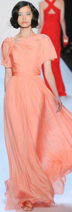 Badgley Mischika Spring 2014 Ready-to-Wear 2010 Runway, فستان سهرة, Coral Dress, Designer Gowns, Gorgeous Gowns, Badgley Mischka, Beautiful Gowns, Dream Dress, Fashion Week Spring