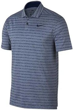 the nike golf polo shirt in blue and white stripes