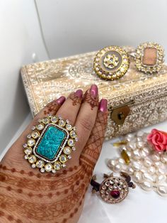 Stone Silver Ring with quartz stone and inlay design Silver Kundan Ring With Hand Set Stones, Pakistani Jewelry, Peach Rings, Quartz Stone, Desi, Wedding Gifts, Jewelry Earrings Dangle, Dangle Drop Earrings, Silver Rings