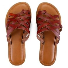 Pennysue women's summer strappy flat casual sandals use a number of cross pinstripe design, simple, personal, comfortable and easy to wear.It is a good choice for leisure or holiday travel. Size: 6.  Color: Brown.  Gender: female.  Age Group: adult. Summer Beach Sandals With Cross Strap, Casual Adjustable Strappy Sandals, Casual Strappy Flip Flops For Vacation, Comfortable Strappy Summer Sandals, Casual Strappy Flip Flops With Cushioned Footbed, Casual Summer Sandals With Cross Strap, Casual Cross Strap Sandals For Summer, Summer Strappy Flip Flops With Cushioned Footbed, Brown Cross Strap Sandals For Vacation