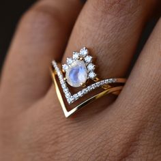 a woman's hand with a ring on it