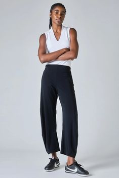 The On The Loose Work Pants – Ruti Versatile Relaxed Fit Tapered Leg Dress Pants, Versatile Tapered Leg Dress Pants In Relaxed Fit, Versatile Ankle-length Harem Pants, Stretch Tapered Leg Sweatpants For Workwear, Tapered Leg Pants With Elastic Waistband, Versatile Tapered Leg Loungewear Pants, Modern Trousers With Minimal Stretch, Versatile Stretch Sweatpants For Work, Versatile Straight Leg Sweatpants