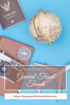 travel related items with the words perfect and little general travel finds on top of them