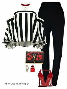 Super gosto!😉👏👏👏👏 일본 패션, Dress Classy, Red Heels, Looks Chic, Mode Inspiration, Outfit Casual, Polyvore Outfits, Outfits Casuales