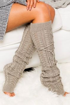 Stay cozy and stylish with these long cable knit tie-leg warmers! With their thick, chunky knit and stylish cable pattern, these leg warmers are the perfect addition to any outfit, whether you're lounging by the fire or running errands. The removable ties allow you to adjust the fit to your liking, and the leg warmer measures approximately 25", providing ample coverage to keep you warm. Perfect for layering with your favorite boots, these leg warmers are a must-have for any cold-weather wardrobe Cable Knit Leg Warmers, Cozy Afternoon, Knitted Leg Warmers, Knit Leg Warmers, New Boots, Leg Warmer, Knit Tie, Favorite Boots, Tie Styles