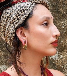 Gauged Ears Women, Stretched Ears Aesthetic, Small Stretched Ears, Indian Piercing, Gauge Earrings, Traditional Indian Jewellery, Ear Weights, Gauged Earrings, Ear Gauges