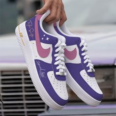 Elevate your style game with our Custom Speak Now Taylor's Nike Air Force 1 in Purple and Pink. Stand out in these unique sneakers, designed with a bold and adventurous mindset. Make a statement and take risks with every step! 🔥 100% genuine, Brand New.👟 Custom sneakers.★Every pair is hand-made and unique.✨Best quality waterproof and scratch-proof paints used.🎉 1000+ satisfied customers across various platforms.🎁 Treat the shoes as art as they are delicate and special.💌 We accept custom ord Painted Air Force Ones, Nike Air Force 1 Purple, Air Force 1 Pink, Af1 Custom, Painted Nikes, Custom Af1, Unique Sneakers, Air Force 1 Custom, Custom Air Force 1