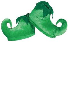 Deluxe Plush Elf Shoes - Candy Apple Costumes - Shoes & Boots Santa's Helper Costume, Elf Slippers, Christmas Boards, Comfy Flip Flops, Christmas Elf Costume, Green Elf, Elf Shoes, Green Santa, Elf Costume