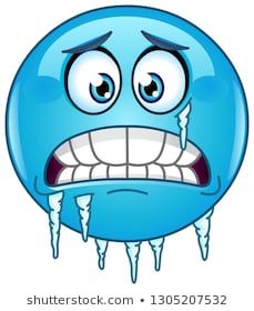 a cartoon blue ball with ice on it's face - miscellaneous objects / characters