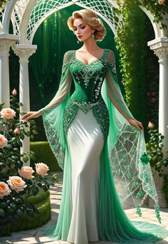 Fantasy Dress Design, Technology Architecture, Nature Technology, Elven Dress, Classy Gowns, Inspiration From Nature, Beautiful Long Dresses, Fashion Design Patterns, Fit And Flare Wedding Dress