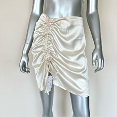 Nwt!!! Commense Skirt Size M New Condition With Tags , Pls See Photos For Measurements. Atlas Material . Elegant Short Skirt For Parties, White Ruched Elegant Skirt, Elegant White Ruched Skirt, Elegant White Ruched Bottoms, Fitted Cream Asymmetrical Skirt, Cream Fitted Asymmetrical Skirt, Cream Asymmetrical Summer Skirt, Elegant Short Mini Skirt For Spring, Elegant Ruched Mini Skirt