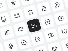 the keyboard has several different types of icons on it, including an email box and other symbols