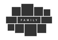 the family logo is shown in black and white, with squares arranged around each other