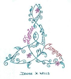 a drawing of a christmas tree with the word merry written in cursive writing