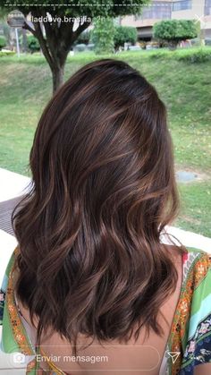 Chocolate Hair With Lowlights, Fall Balyage Long Hair Brunettes, Chop Chop, Dark Hair With Highlights