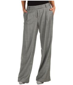 L.A.M.B. Plaid Wide Leg Pant at Zappos.com Chic Gray Pants For Workwear, Gray Wide-leg Pants For Business Casual, Chic Gray Pants For Work, Gray Wide-leg Business Casual Pants, Gray Full-length Bottoms For Office, Tailored Wide-leg Bottoms For Business Casual, Chic Tailored Gray Pants, Gray Full-length Office Bottoms, Gray Formal Bottoms For Fall