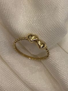 "ABOUT PRODUCT This 14K Gold Double Heart Ring is beautifully designed and hand crafted with our associates to make this a special gift for your loved ones. Knowing the value of our customers, We prepare each piece with extra care and attention.  ITEM DETAILS Material: 14K Gold Approx:  1.50 gram Available colors: Gold, Rose Gold, White Gold Available Sizes: 3 US to 10 US  ✪ 14k Solid Gold ( Certification will be included with your order ) ✪Available 14K White, Yellow, Rose Gold (also in 10, 18K Gold Heart Rings, Heart Ring Gold, Double Heart Ring, Heart Rings, Cute Gifts For Her, Gold Heart Ring, Gold Rings Stackable, Gold Hearts, Zierlicher Ring