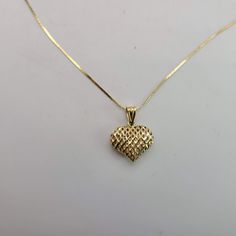 Vintage 14k Yellow Gold Openwork Diamond Cut Heart Necklace  Item w#3469 Cleaned and polished to newer condition.  Approximately 16 inches long Spring ring clasp Marked 14k .75 inches long including bail .5 inches wide Welcome to Westgate Jewels!! We specialize in vintage estate, designer, and fine jewelry. Our shop consists of items that are estate, antique, and / or vintage conditions unless otherwise noted. This means that most items are prior owned and may have some imperfections such as lig Yellow Gold Heart Cut Necklace Stamped 14k, Gold Diamond Cut Heart Necklace For Formal Occasions, Fine Jewelry Gold Heart Necklace With Diamond Cut, Gold Fine Jewelry Heart Necklace With Diamond Cut, Gold Heart Necklace With Diamond Cut For Formal Occasions, Formal Gold Heart Necklace With Diamond Cut, 14k Gold Diamond Cut Jewelry For Valentine's Day, 14k Gold Heart Necklace With Diamond Cut, Yellow Gold Heart Necklace With Diamond Cut For Wedding