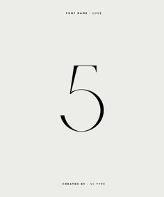 the number five is shown in black and white