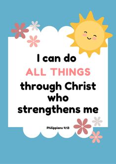 the words i can do all things through christ who straightens me