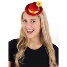 Add a dash of whimsy and a sprinkle of laughter to any event with our Mini Clown Bowler Hat! Perfect for costume parties, themed events, or even just for some good old-fashioned fun, this charming accessory is a must-have for anyone looking to channel their inner clown.Made from 100% polyester, the hat is both lightweight and durable. Its stiffened and molded velour construction ensures that it retains its iconic bowler shape throughout all your antics, allowing you to focus on the fun. The hat Fun Costume Hats For Carnival And Themed Events, Novelty Hats For Carnival Themed Events, Fun Adjustable Costume Hats And Headpieces For Themed Events, Fun Adjustable Costume Hats For Themed Events, Novelty Hats For Costume Party And Carnival, Novelty Hats For Carnival Costume Party, Novelty Carnival Hat Costume Accessory, Novelty Carnival Costume Hat, Carnival Novelty Costume Hat