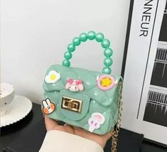 Green Mini Jelly Sling Bag Daily Casual Hand Bag for Women & Girls Hand Bags For Women, Ethnic Bag, Girls Handbags, Hand Bags, Bag For Women, Hand Bag, Sling Bag, Women Girl, Jelly