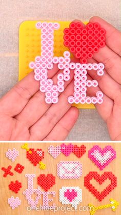 Perler Bead Heart Patterns, Perler Bead Heart, Heart Pixel Art, Free Printable Patterns, Homemade Valentine, Valentines Envelopes, Heart Coloring Pages, Perler Art, Perler Bead Templates Perler Bead Heart Patterns, Perler Bead Heart, Heart Pixel Art, Melty Bead Designs, Keychains Diy, Homemade Valentine, Valentines Envelopes, Melt Beads Patterns, Perler Art