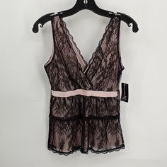 Brand: I N C Market: Women Color: Black Lace Over Soft Pink Lining Size: Small Petite Style: New With Tags Summer Dressy Lace Date Night Top Side Zip Closure Retail Price: $ 69.00 Fabric Content: 100% Nylon Fabric Care: Machine Wash Tumble Dry Measurements Laid Flat: Pit To Pit: 19 Inches Length: 25 Inches Condition: New With Tags No Flaws 5 Star Rated Seller Packaged With Care Fast Shipping Offers Welcome Bundle & Save Weight: 5.5 Oz B 45 2987 Petite Style, Lace Sleeveless Top, Lace Layers, Printed Sleeveless Blouse, Black And White Shirt, Nylon Fabric, Petite Fashion, Inc International Concepts, Woman Colour