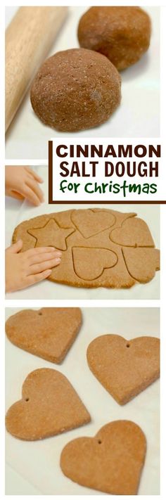 homemade no cook cinnamon ornament cookies for valentine's day